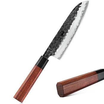 The Prometheus Custom Handmade 4 Pieces Chef Knife Set  & Leather Roll