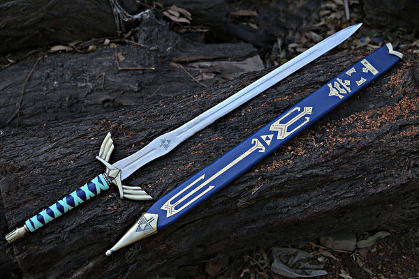 CUSTOM Hand Forged Stainless Steel The LEGEND of ZELDA Full Tang Skyward Link's Master Sword with Scabbard-Costume Armor Best Gift for Him