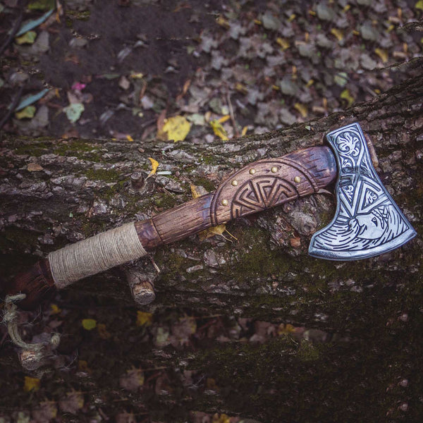 Classic Medieval Viking Axe Best Celtic Wood Carving Viking Axe | Birthday Gift, Wedding Gift, Christmas Gift
