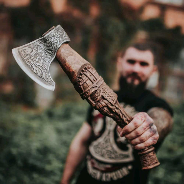 Handmade Viking Bearded Axe For Sale | Warrior Viking Axe | Scorpion Mart