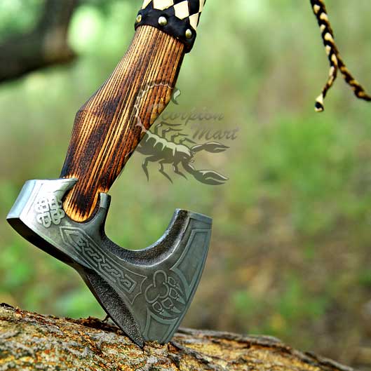 Norse Bear Viking Axe | Viking Hatchet | Scorpion Mart