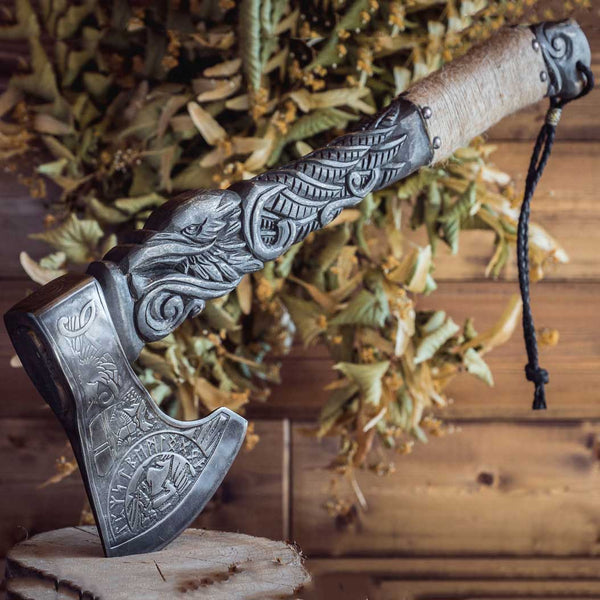 Vedrfolnir Viking Axe | Handmade Bearded Viking Axe | Anniversary Gift, Christmas Gift, Best Gift For Him